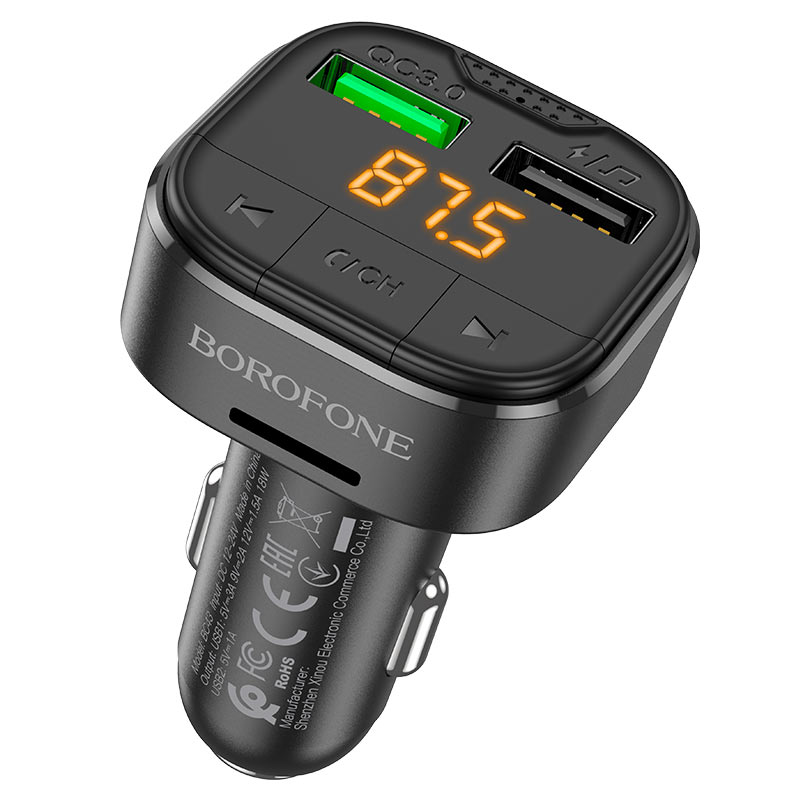 Borofone In-car charger & FM transmitter BC43 Flash Borofone In-car charger & FM transmitter BC43 Flash
